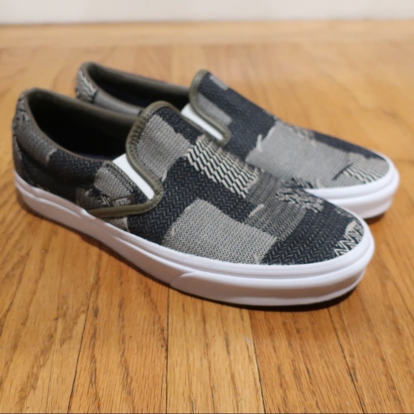 vans patchwork denim slip on